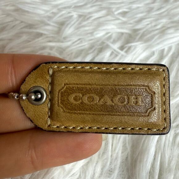 1.5" y2k COACH Vintage Fob Bag Charm Hang tag Hangtag - Picture 1 of 2